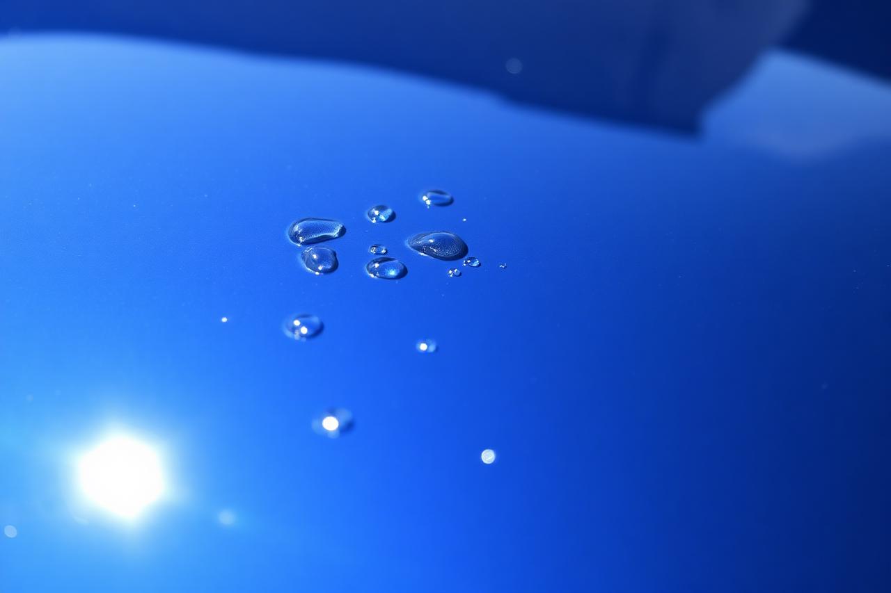 Ceramic coating being applied to a clean vehicle panel